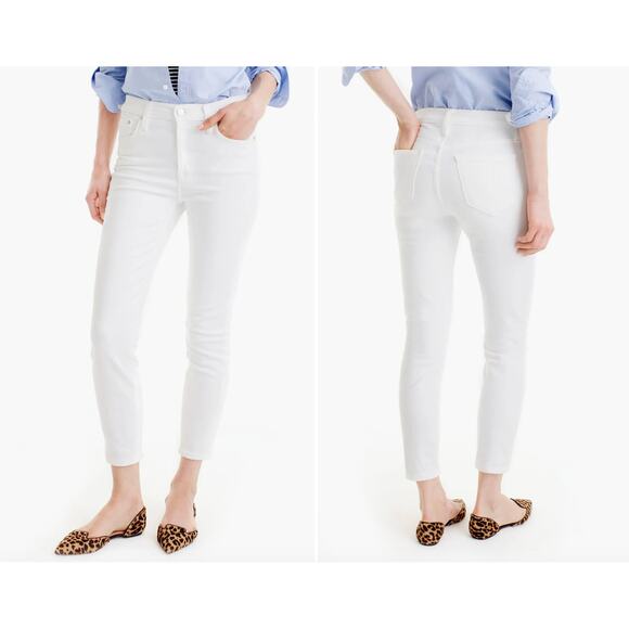 J. Crew Women Lookout High-Rise Crop Skinny Jeans White Size 28 B9842 - Picture 1 of 6